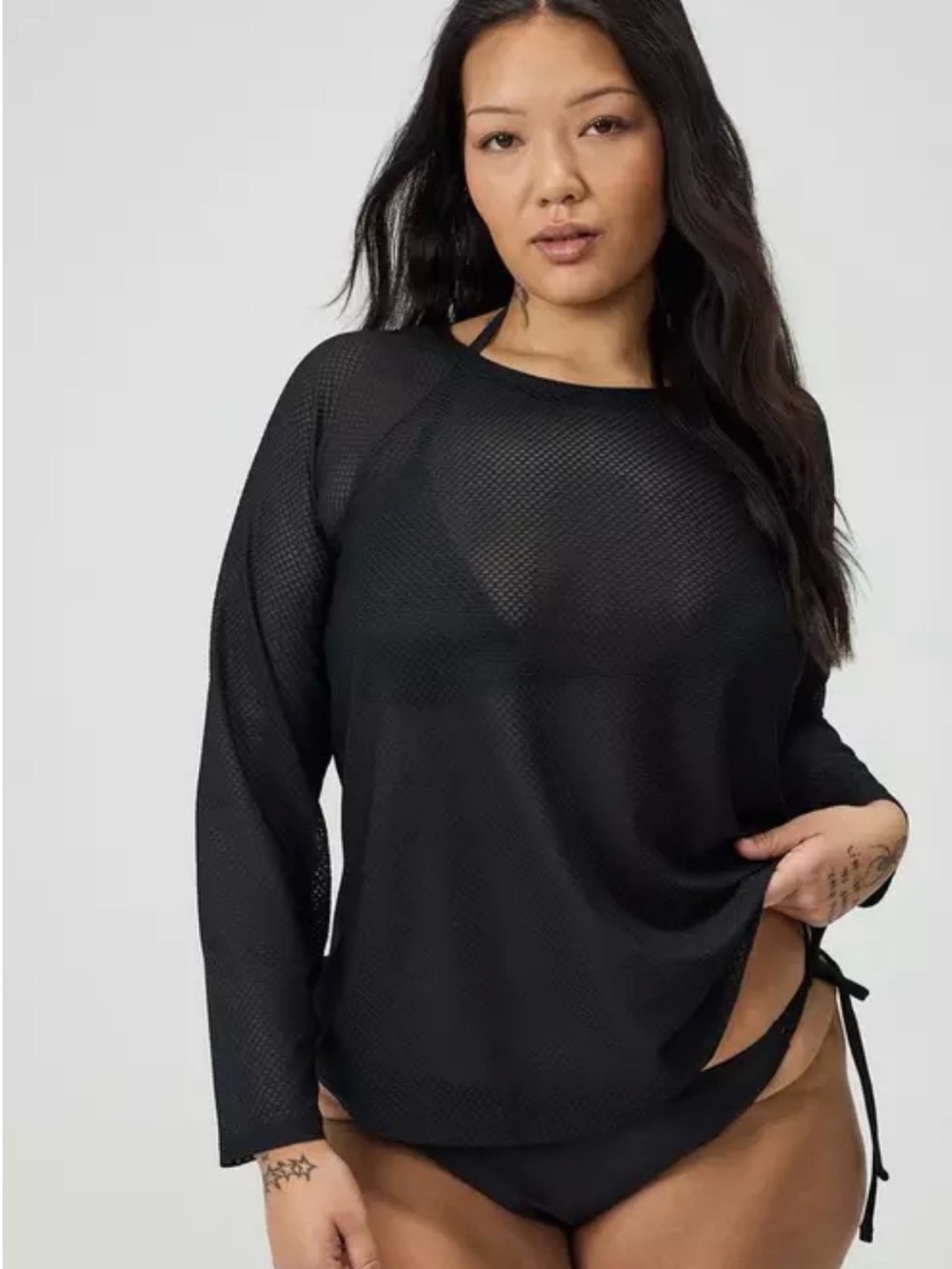 NWT TORRID UPF Mesh Long Sleeve Swim Tee SIZE 0X